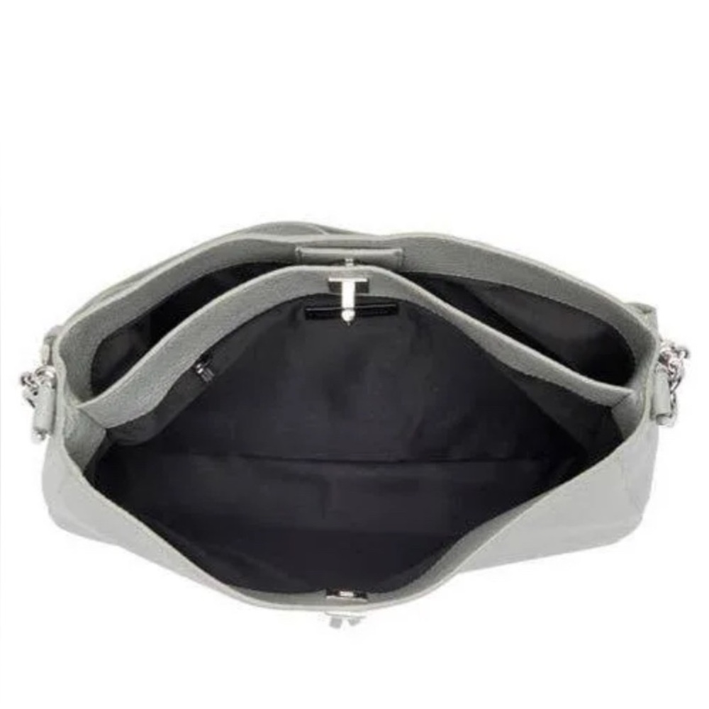 Rebecca Minkoff Darren East West Elegant Gray Leather Shoulder Bag in Dove - Picture 3 of 6